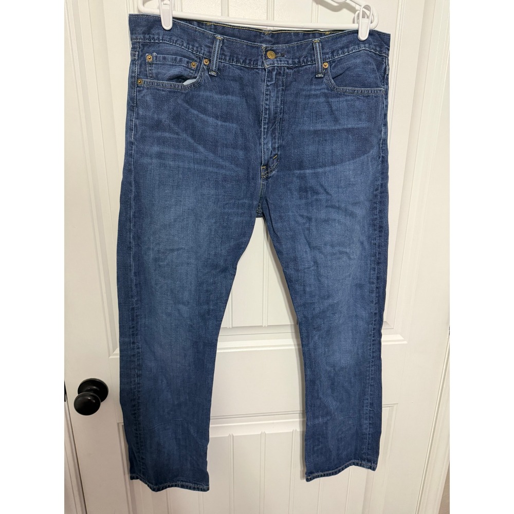 Levi's Jeans Mens 38x30 513 Slim Straight Medium Wash Denim EUC